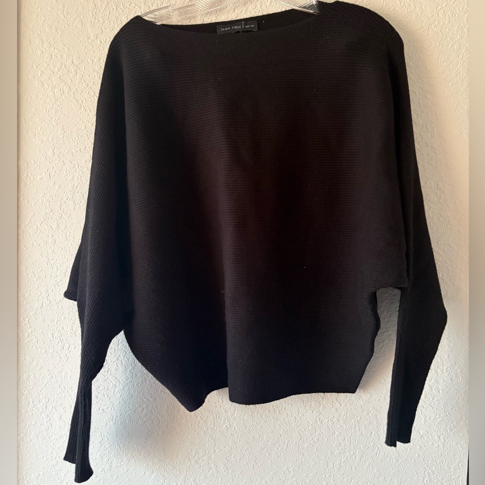Joan Vass Women’s Black Pullover Black Sweater #7